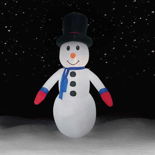 Brite Star 10 Ft. Snowman with Black Top Hat Airblown Inflatable